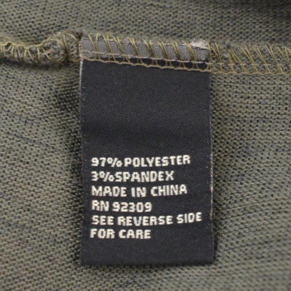 DG2 Diane Gilman Brushed Jersey Knit Green Peplum Top Womens Size L - Picture 10 of 13